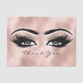 Papel De Seda Rosa De Vidrio Golpes Metálicos De Oro Gracias Ojo