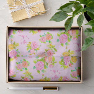Papel De Seda Rosa Deslucida Vintage Rosa