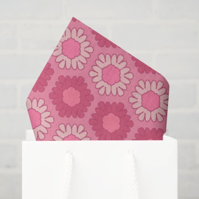 Papel de seda rosa desolado Y2K Floral Western Vaq (Bolsa de regalo)