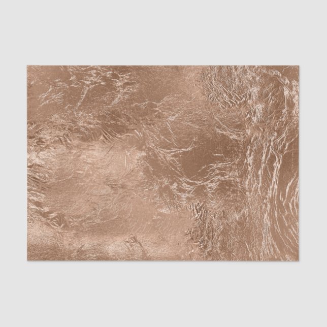 Papel De Seda Rosa Dorado Chic Glamour  (Anverso)