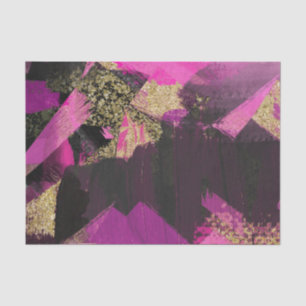 Papel De Seda Rosa Dorado Negro Brillante Moderno Cepillo Glam G