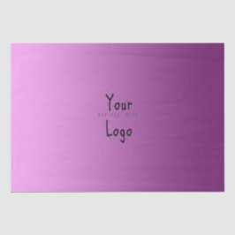 Papel De Seda Rosa elegante de la pendiente con el logotipo de