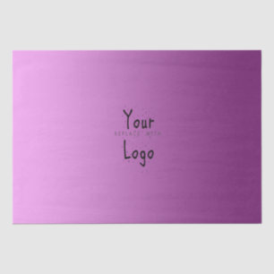 Papel De Seda Rosa elegante de la pendiente con el logotipo de