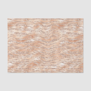 Papel De Seda Rosa Faux Purpurina Zebra Stripes