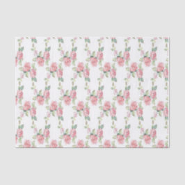 Papel De Seda Rosa Floral Chic Deslucido