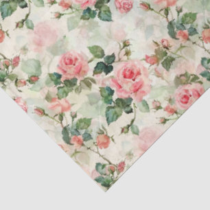 Papel De Seda Rosa floral vintage rubor