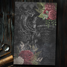 Papel De Seda Rosa francés oscuro victoriano, deshonra