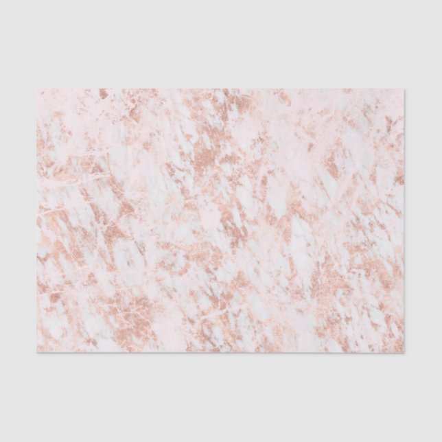 Papel De Seda Rosa Gold Marble elegante Boda moderno (Anverso)