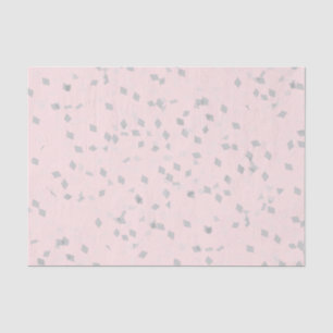 Papel De Seda Rosa gris confetti