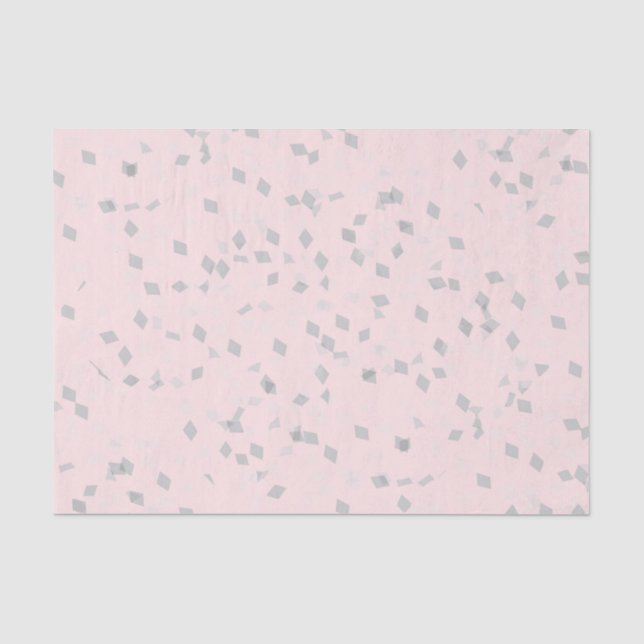 Papel De Seda Rosa gris confetti (Anverso)
