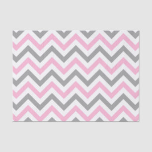 Papel De Seda Rosa, Gris Oscuro Blanco Patrón Chevron ZigZag Gra