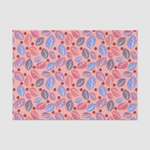 Papel de seda rosa hojas de primavera