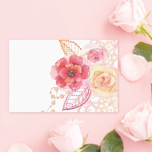 Papel De Seda Rosa Lace Beads Románticos