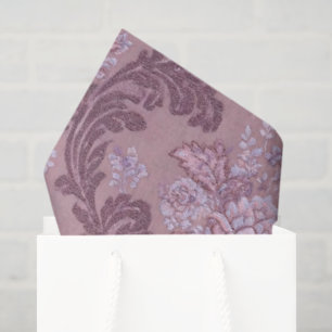 Papel De Seda Rosa Lavanda Polvorienta Lila Mauve Damask Elegant