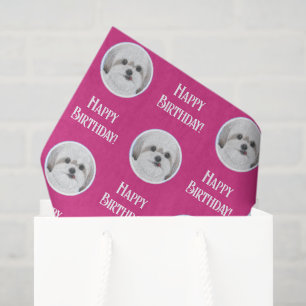 Papel de seda rosa Malshi