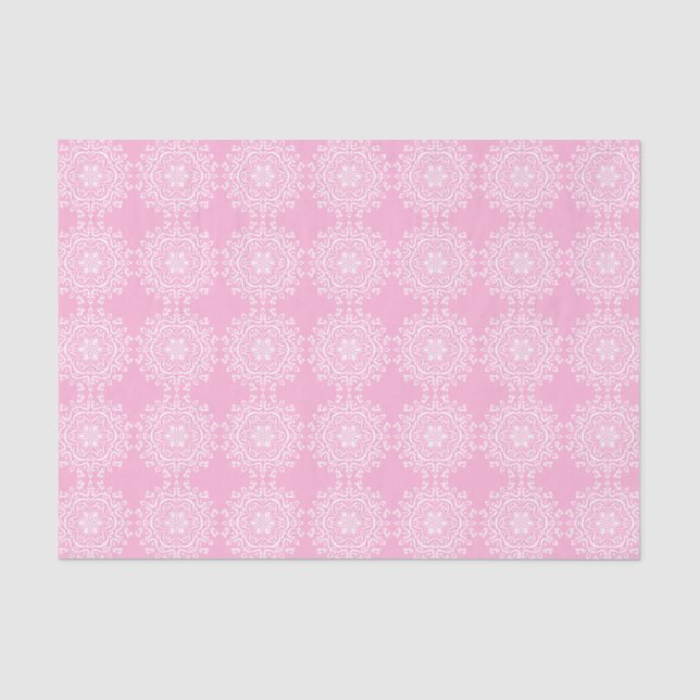 Papel De Seda Rosa Mandala (Anverso)