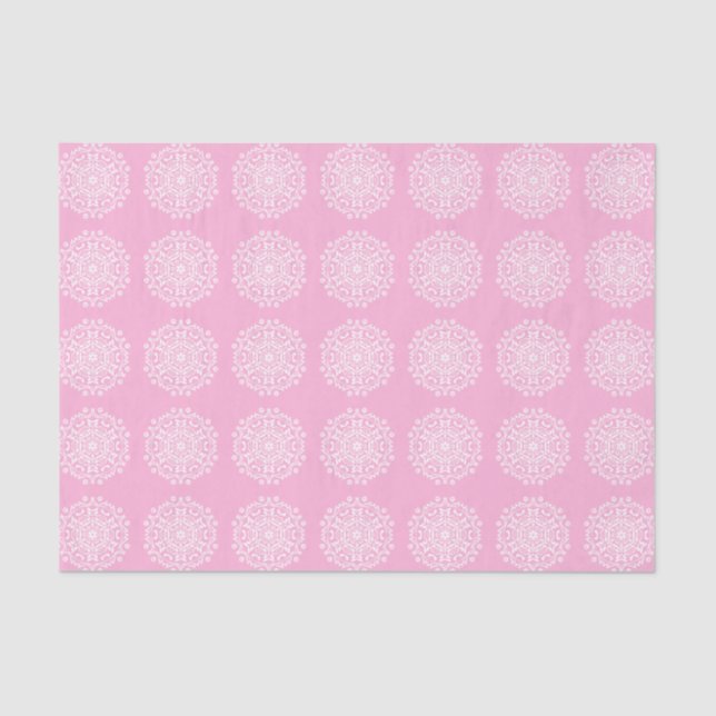 Papel De Seda Rosa Mandala (Anverso)