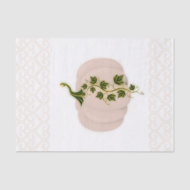 Papel De Seda Rosa Mate Calabaza Otoño Despedida de Soltera (Anverso)