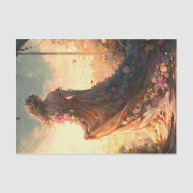 Papel De Seda Rosa matutino (Anverso)