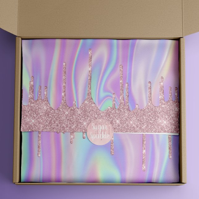 Papel De Seda Rosa metálico de goteo Purpurina de oro e irlandés (Subido por el creador)