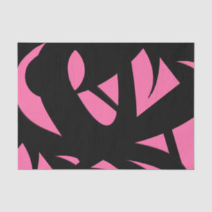 Papel De Seda Rosa/Negro de arte contemporáneo