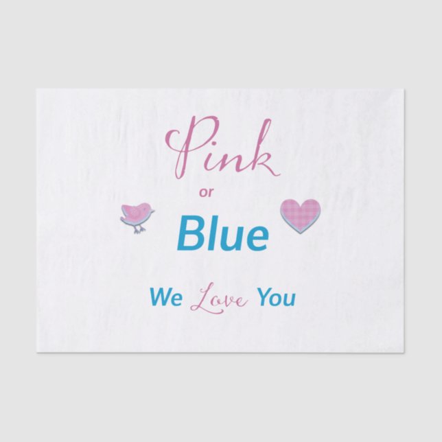 Papel De Seda Rosa o azul (Anverso)