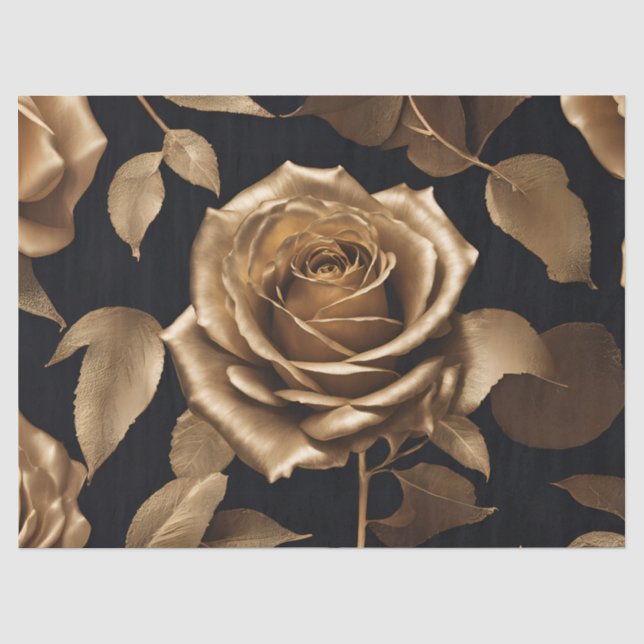 Papel De Seda Rosa Oro Rosa (Anverso)