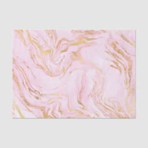 Papel De Seda Rosa Oro Rubor Mármol rosa Blanco Abstracto Metall