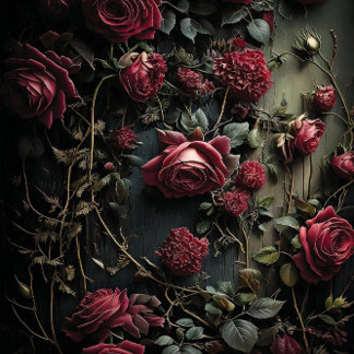 Papel De Seda Rosa oscuro en flor