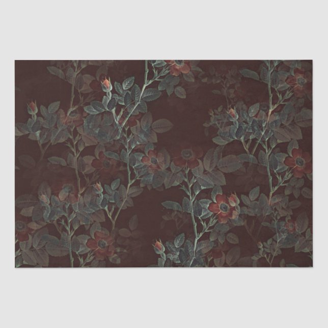 Papel De Seda Rosa oscuro Rosa gótico desenlace (Anverso)