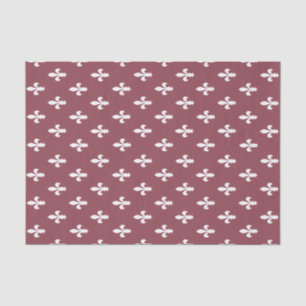 Papel De Seda Rosa oscuro victoriano Fleur de Lys