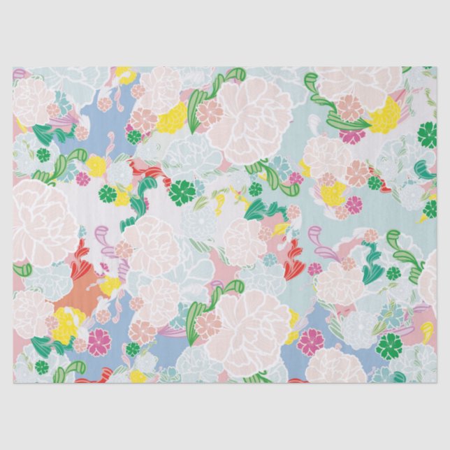 Papel De Seda Rosa peonía (Anverso)