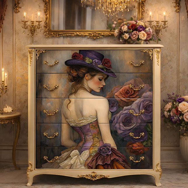 Papel De Seda Rosa Plum & Pearl Decoupage (Subido por el creador)