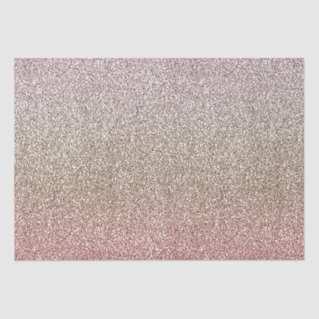 Papel De Seda Rosa Purpurina rosa dorado (Anverso)