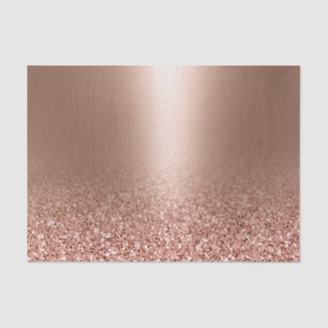 Papel De Seda Rosa Purpurina Rosa Faux Gold (Anverso)