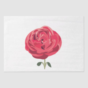 Papel De Seda Rosa Roja Flor Floral Rosa Roja
