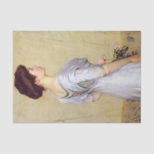 Papel De Seda Rosa rosa de Lilla Cabot Perry (Anverso)