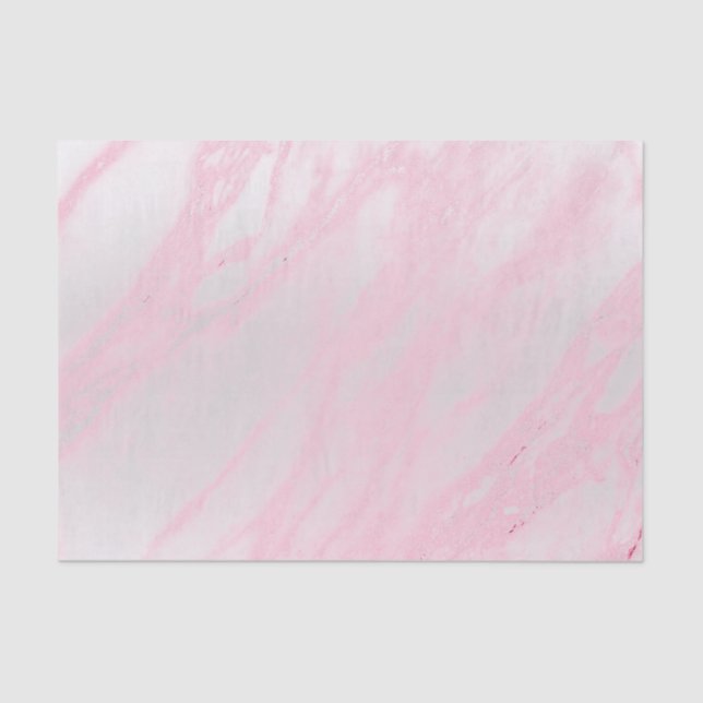 Papel De Seda Rosa Rosa Pastel Rubor Plata de mármol metálico de (Anverso)