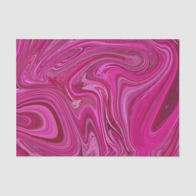 Papel De Seda Rosa Rosa Swirls (Anverso)