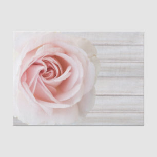 Papel De Seda Rosa Rosado y Madera Blanca Bridal Shower Chic Des
