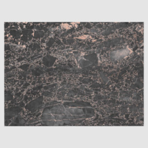 Papel De Seda Rosa Rubor Glam Black Marble Purpurina
