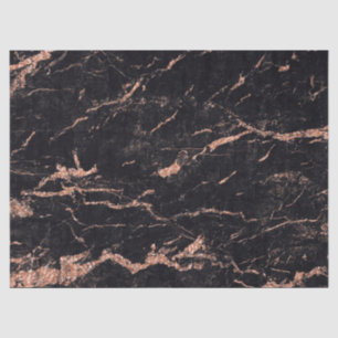 Papel De Seda Rosa Rubor Glam Black Marble Purpurina