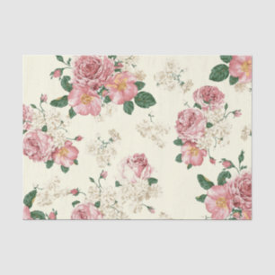 Papel De Seda Rosa sobre la flor ventilado amarilla