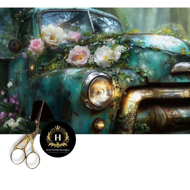 Papel De Seda Rosa Teal Rústica Decoupage para Camioneta (Subido por el creador)