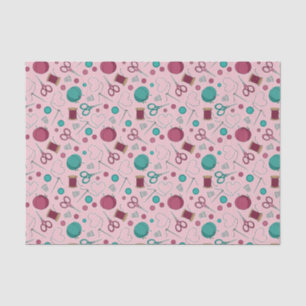Papel De Seda Rosa temático de costura lindo del modelo