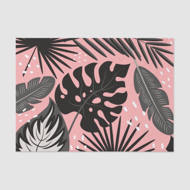 Papel De Seda Rosa Tropical (Anverso)