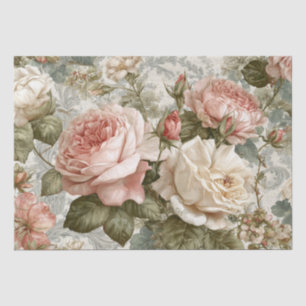 Papel De Seda Rosa Victoriana Romántica Vintage