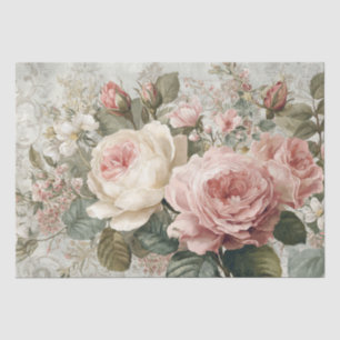 Papel De Seda Rosa Victoriana Romántica Vintage