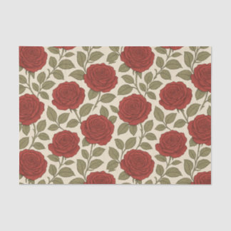 Papel De Seda Rosa victoriano Jardín Vintage Floral