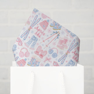 Papel De Seda Rosa y Azul Después de Esquiar